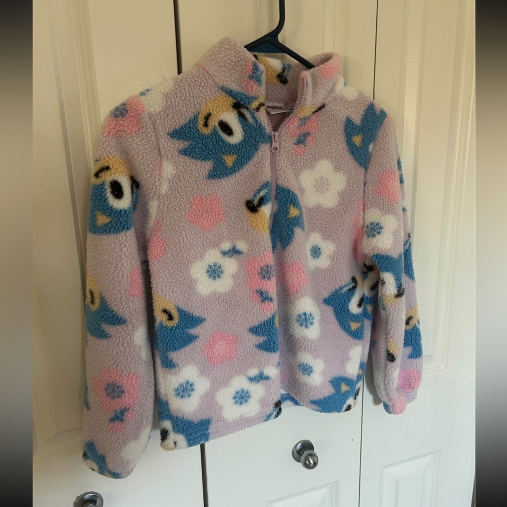 Floral Fleece Zip-Up sonic the hedgehog 10/12‎
